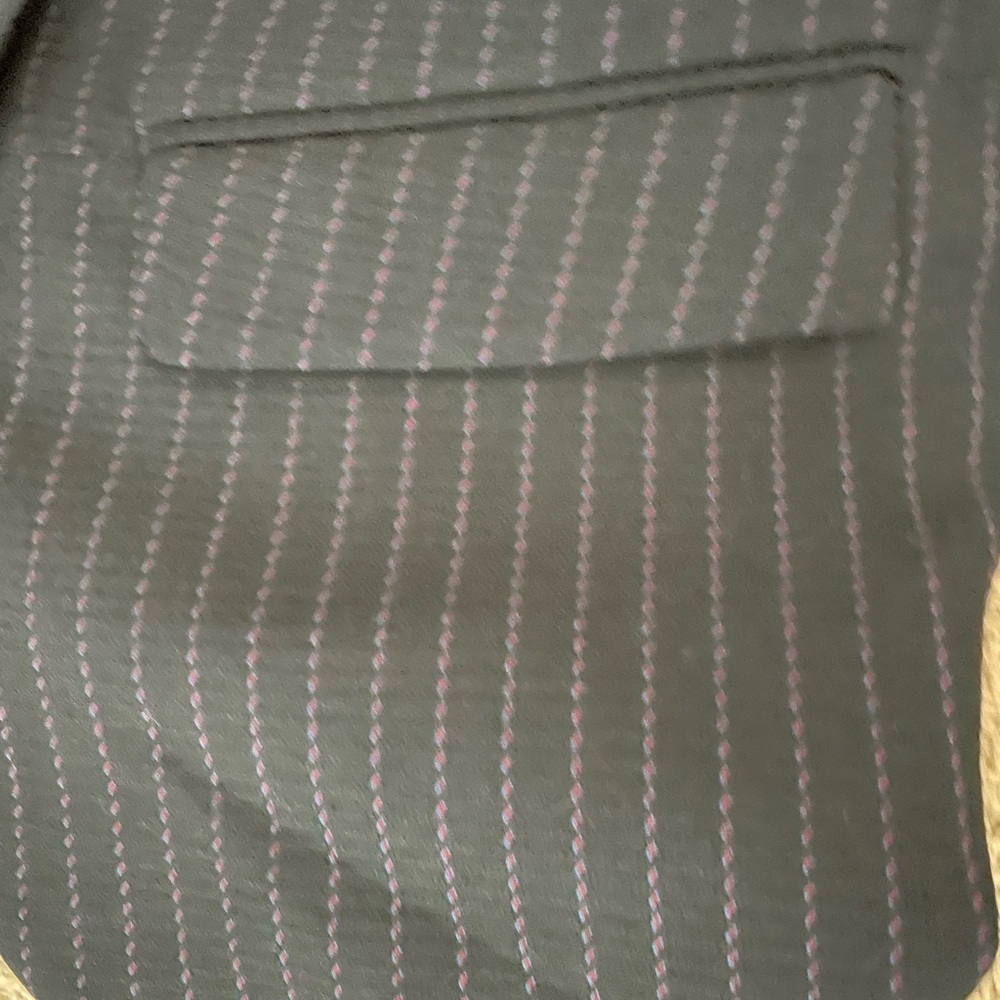 White House Black Market Charcoal Pinstripe Blazer - Picture 3 of 4